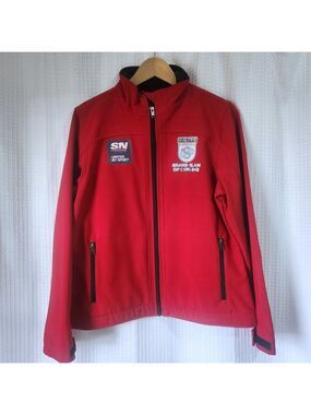 Goldline Curling Jacket Womens Large CX2 Sports Red Softshell Windproof